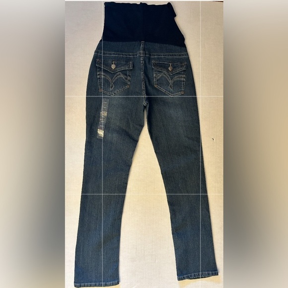 BELLAVIDA Maternity Denim medium wash comfort belly band jeans NWT Sz-S. X10 - Picture 1 of 9